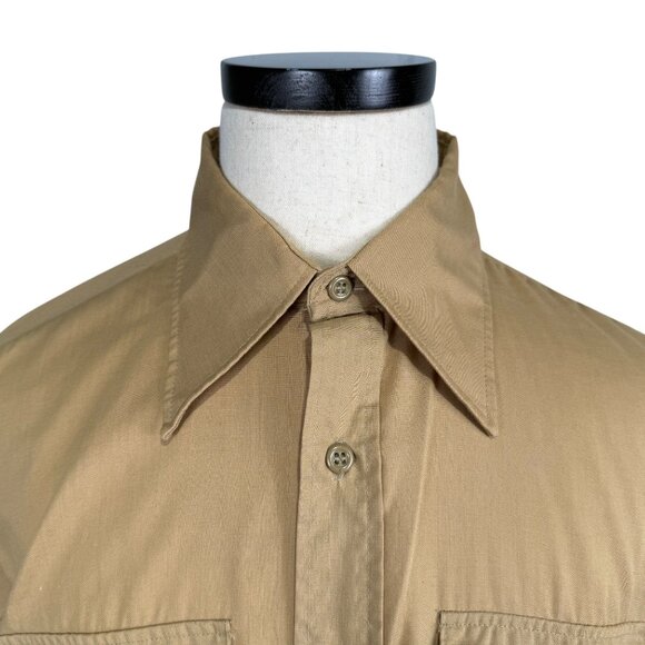 Vintage Levis Mens Tan Button-Up Long Sleeve Shirt XL 70's - Picture 10 of 10
